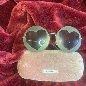 Miu Miu Round Heart Shaped Sunglasses